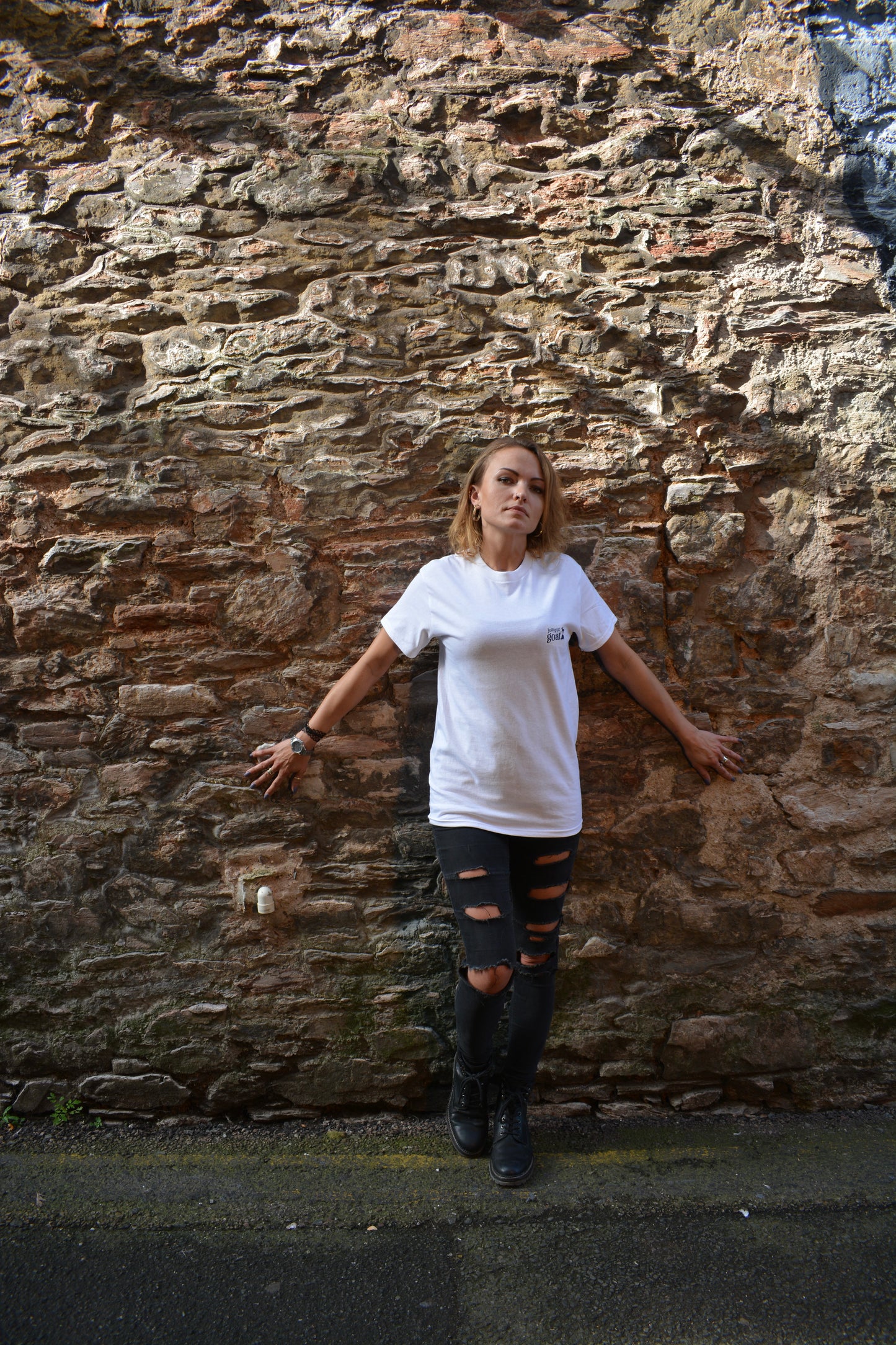 JumpinGoat T shirt Short Sleeve Unisex  T Shirt. (unisex)